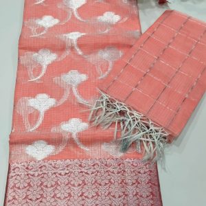 Peach kota Doriya Weaving Suit Material